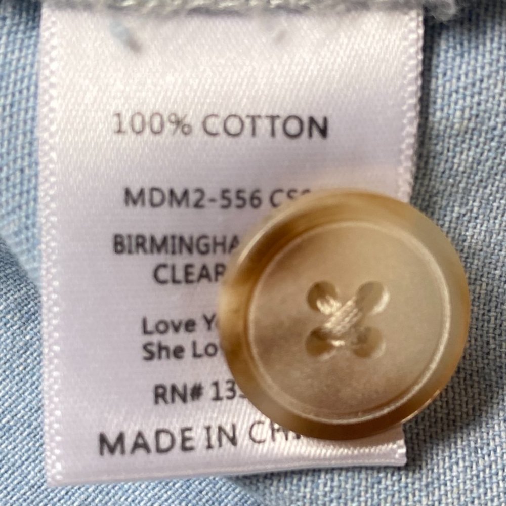 Show Me Your MuMu Light Blue Denim Button-Front Mini Dress - Picture 10 of 11